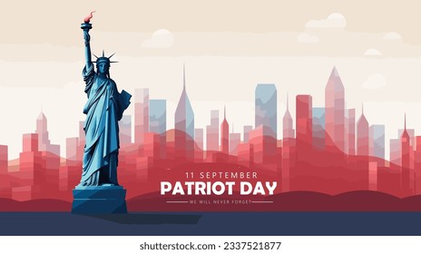 September 11, patriot day background. United states flag poster