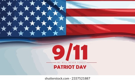 September 11, patriot day background. United states flag poster