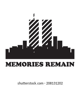 September 11 World trade center illustration memorial