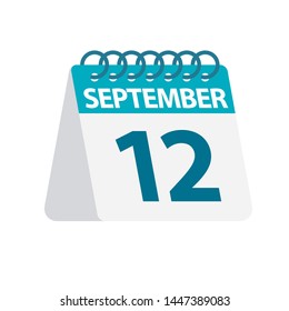 September 12 - Calendar Icon - Vector Illustration