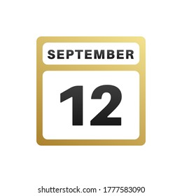 12. September auf einem Tageskalender
