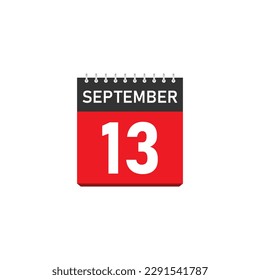 September 13 Concept Design. Vector Illustration.	