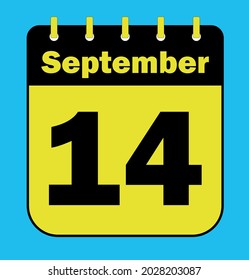 14. September - Kalendersymbol - Vektorgrafik