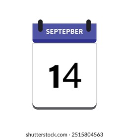 14 de setembro calender vetor eps