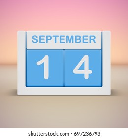 September 14. Daily calendar vector illustration.