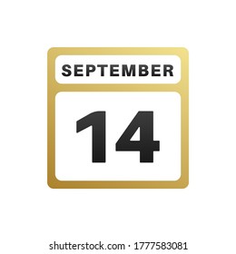 14. September auf einem Tageskalender