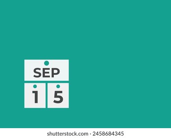 September  15 calendar reminder. 15 September  daily calendar icon template. Calendar 15 September  icon Design template. Vector illustration
