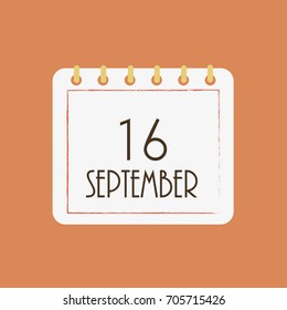 September 16. Calendar icon