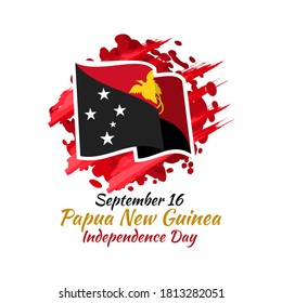 September 16, Independence Day of Papua New Guinea. vector illustration. Suitable for greeting card, poster and banner.