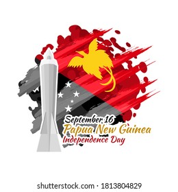 September 16, Independence Day of Papua New Guinea. vector illustration. Suitable for greeting card, poster and banner.