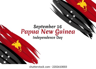 September 16, Independence Day of Papua New Guinea. vector illustration. Suitable for greeting card, poster and banner.