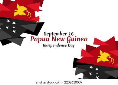 September 16, Independence Day of Papua New Guinea. vector illustration. Suitable for greeting card, poster and banner.
