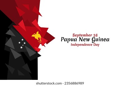 September 16, Independence Day of Papua New Guinea. vector illustration. Suitable for greeting card, poster and banner.