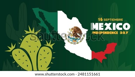 September 16 Mexico Independence Day Web Banner and Background. Mexican National Day Celebrations Banner With Mexico Flag For Social Media Cover ads, invitation card, backdrop, brochure, poster