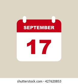 SEPTEMBER 17 calendar Icon.