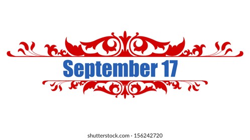 September 17 - Constitution Day Vector Illustration