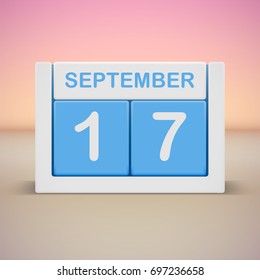 September 17. Daily calendar vector illustration.