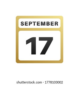 September 17th date on a single day calendar page.