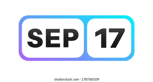 September 17th date on a single day calendar page.