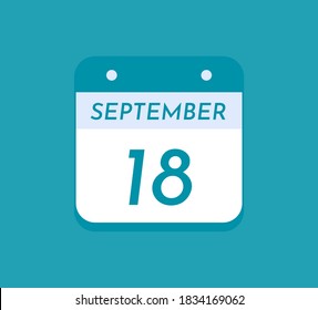 September 18 Single Day Calendar, 18 September