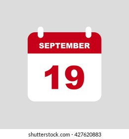 SEPTEMBER 19 calendar Icon.