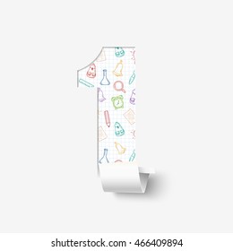 September 1st. Back To School abstract background. Poster, greeting card or brochure. Vector illustration.