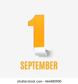 September 1st. Back To School background. Poster, greeting card or brochure. Vector illustration.
