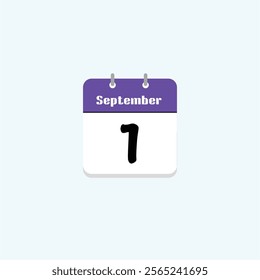 September 1st: Calendar Date Graphic