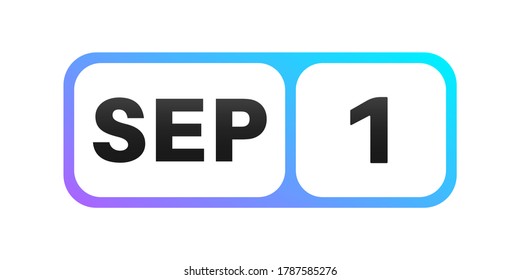 1 de septiembre en una página de calendario de un solo día.
