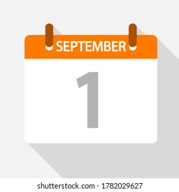 September 1st on the calendar, art video illustration.