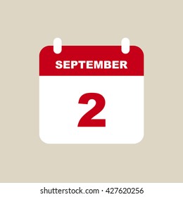 SEPTEMBER 2 calendar Icon.