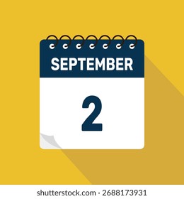 2. September Kalendersymbol Vektorgrafik mit Motiv
