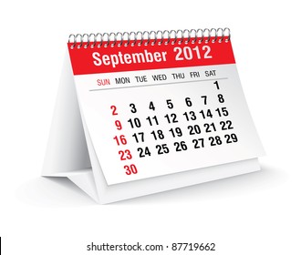 September 12 Calendar Images Stock Photos Vectors Shutterstock