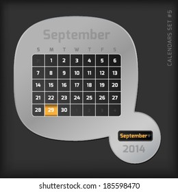 September 2014 Calendar 