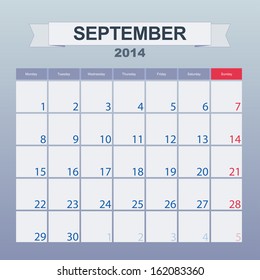 September 2014-planning calendar