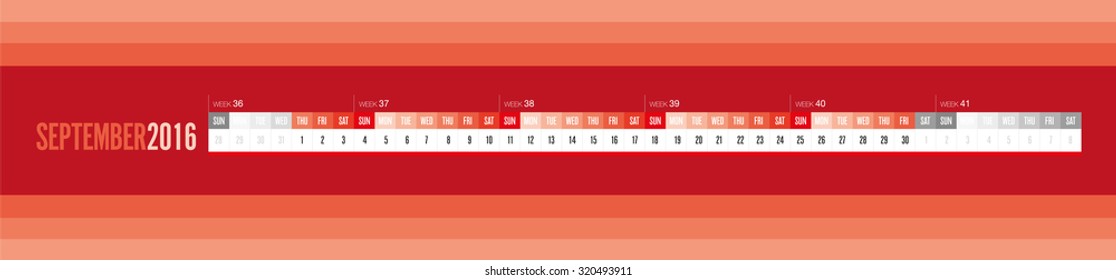 September 2016 Calendar