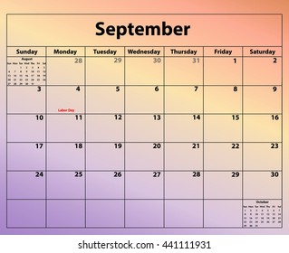 September 2017 Calendar