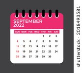 september 2022 Calendar. september 2022 Calendar vector illustration. Wall Desk Calendar Vector Template, Simple Minimal Design. Wall Calendar Template For september 2022