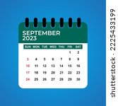 September 2023 Calendar. September 2023 Calendar Vector Illustration. Wall Desk Calendar Vector Template, Simple Minimal Design. Wall Calendar Template For September 2023.