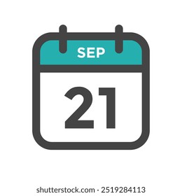 Septiembre 21 Día calendario o fecha de calendario para la fecha límite o cita