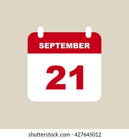 SEPTEMBER 21 calendar Icon.