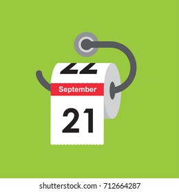September 21. Calendar icon. Flat design. Vector illustration