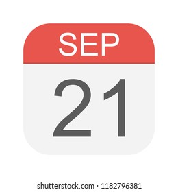 September 21 - Calendar Icon - Vector Illustration