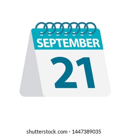 September 21 - Calendar Icon - Vector Illustration