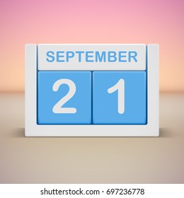 September 21. Daily calendar vector illustration.
