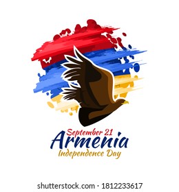 September 21, Independence Day of Armenia. vector illustration. Suitable for greeting card, poster and banner.