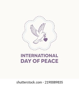 September 21, international day of peace. Concept illustration world peace is present. Vector depict.