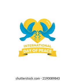 September 21, international day of peace. Concept illustration world peace is present. Vector depict.