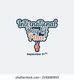 September 21, international day of peace. Concept illustration world peace is present. Vector depict.