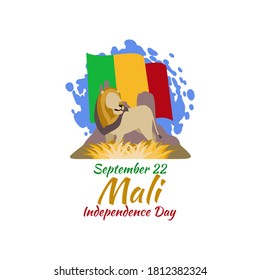 September 22, Independence Day of Mali. vector illustration. Suitable for greeting card, poster and banner.